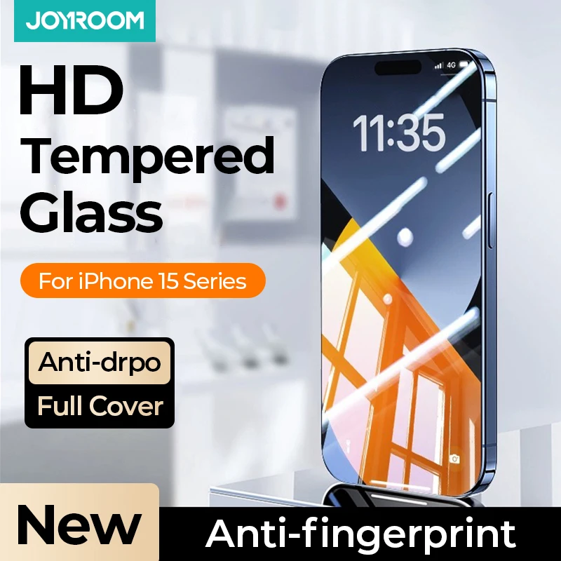 Joyroom9HGlassScreenProtectorforiPhone15ProMaxFullScreen