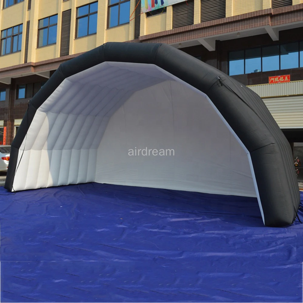 Hot sale Outdoor black inflatable stage tent rooftop booth Inflatable Stage Cover Marquee concert shelter dome marquee cover 6