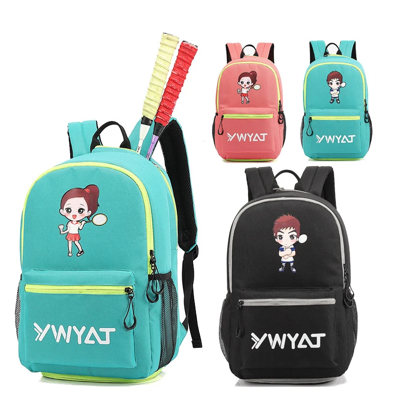 YWYAT Kids Badminton Rackets Backpack with Shoe Compartment Large Capacity Multifunctional Outdoor Sports Children School Bag