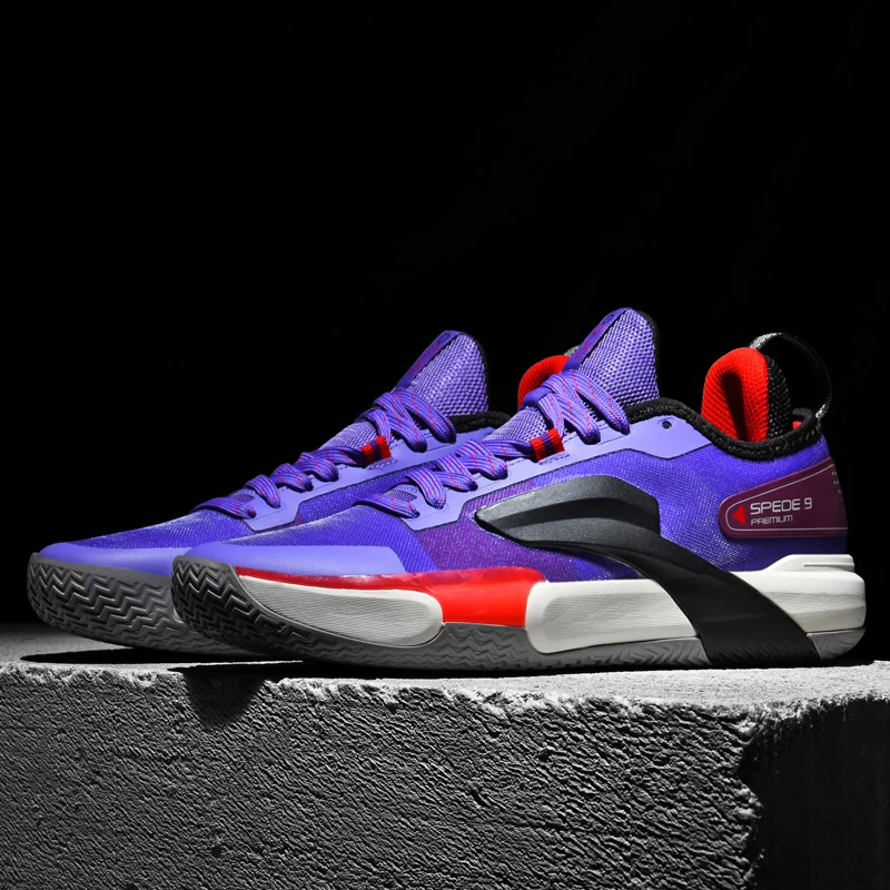 

High Quality Professional Basketball Sneakers Male Purple Anti-slip Cushiong Unisex Sports Shoes Original Mens Training Sneakers