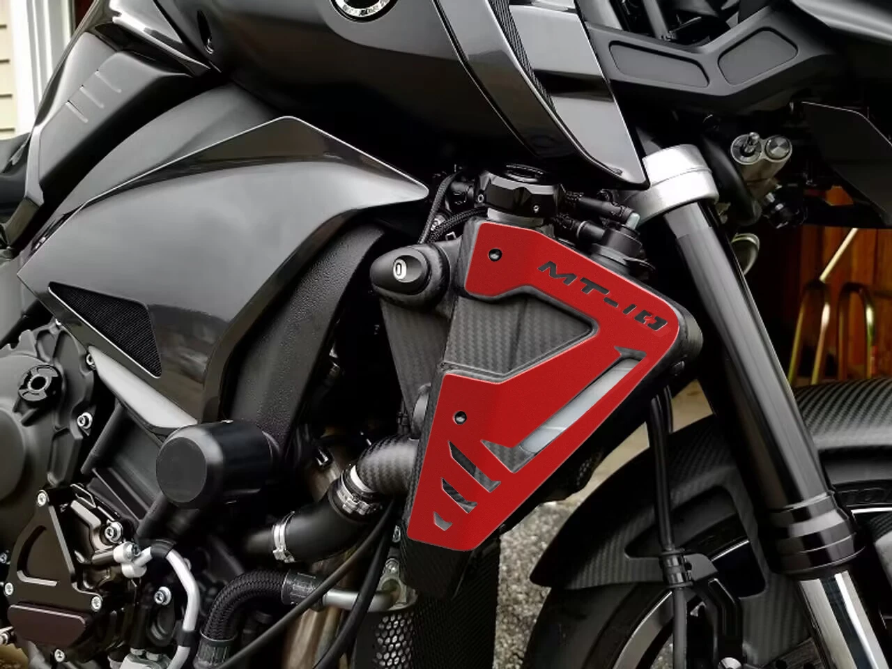 Para YAMAHA MT10 MT-10 FZ-10 2015 2016 2017 2018 2019 2020 MT 10 accesorios de motocicleta Protector lateral de radiador cubierta protectora de placa - details 2