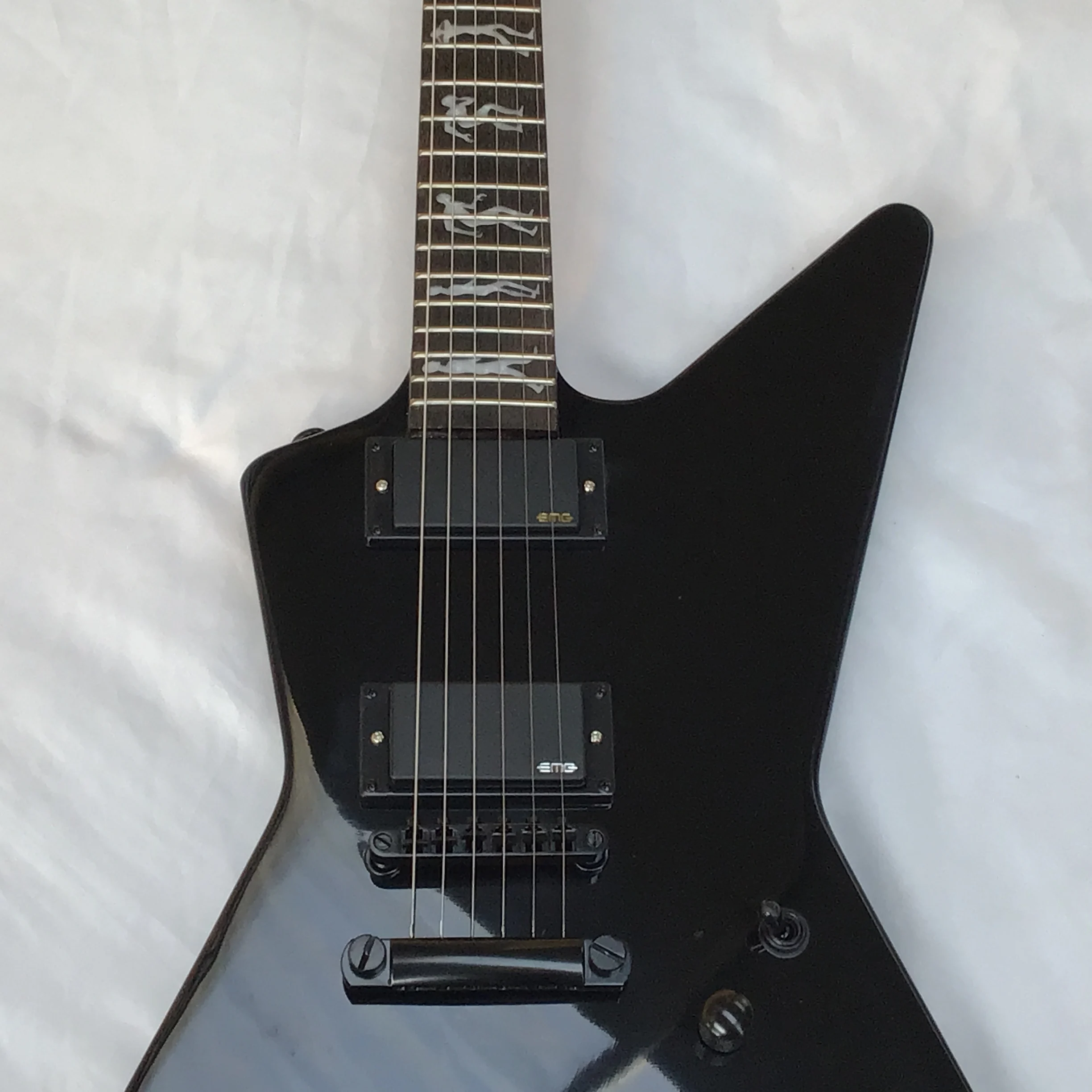Electric Guitar Black Goose wolf-man inlay HH Body ESPbrand electric guitar