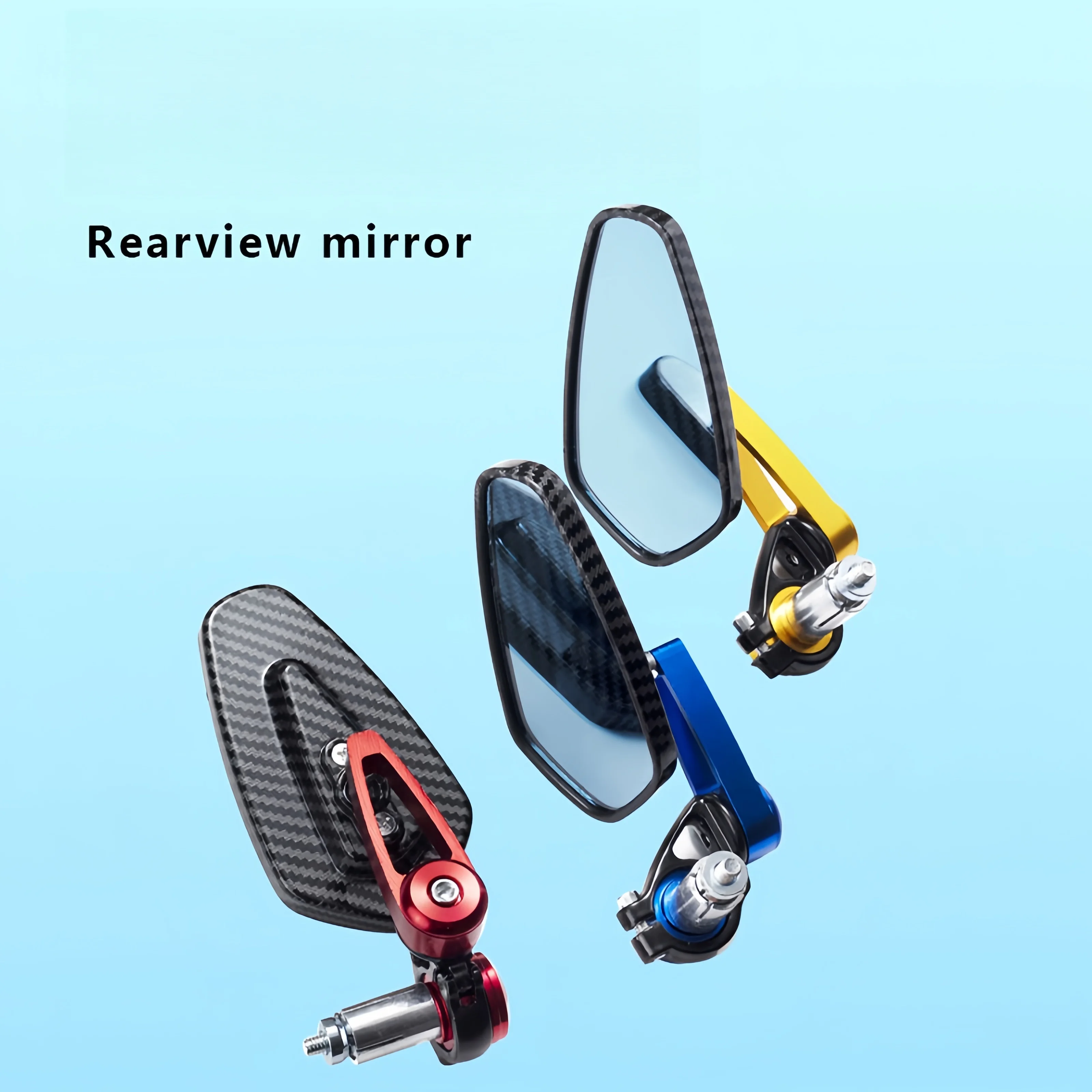 Carbon Fiber Pattern Handlebar Rearview Mirror