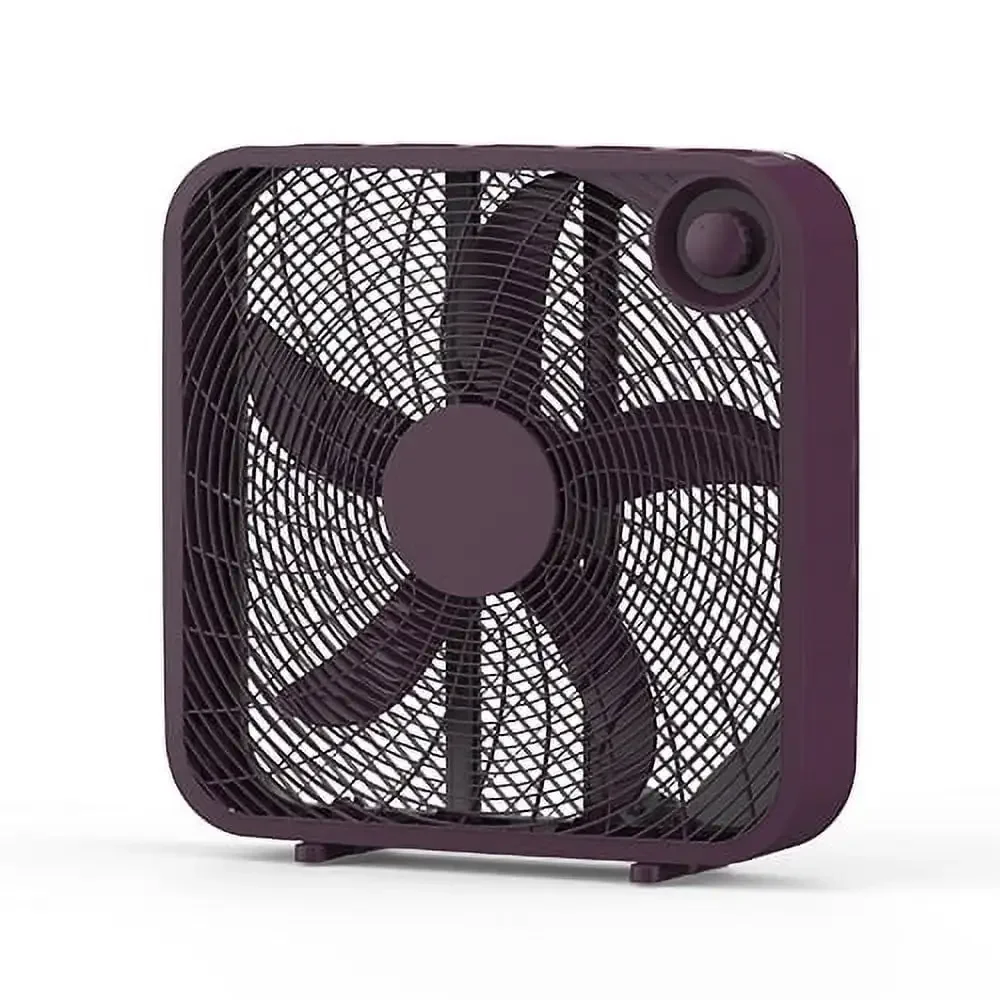 NEW 20" 3-Speed Portable Box Fan, FB50-16HE, New, Dark Purple USA 5