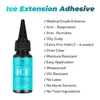 Hot Selling 20ml Cold Building Waterproof Ice Hair Extension Adhesive Kit OEM Human Hair Hair Glue Gel Activator Remover Kit 6