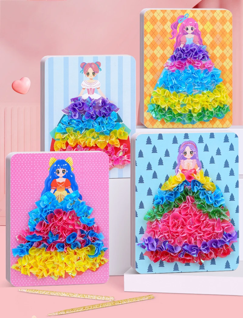 Colourful 3D Princess Dresses with Fabric Poking Fun