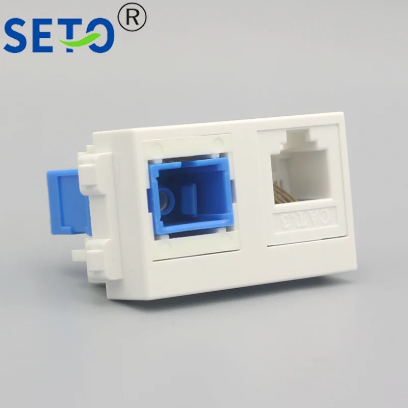 SeToCat3 Telephone Module RJ11 Phone Module + Fiber Optic SC Module