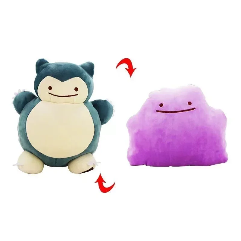 Reversible Snorlax & Ditto Plush Pillow - Image 2