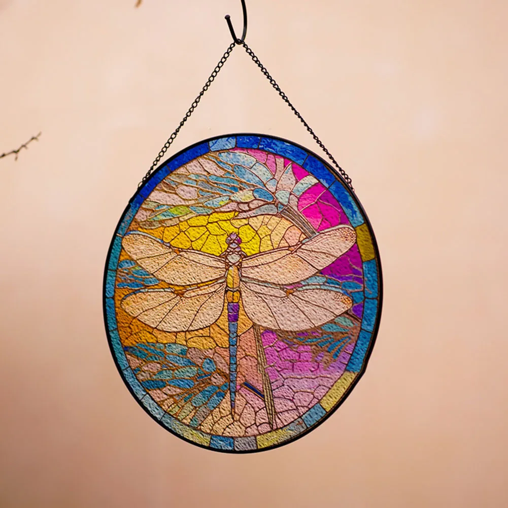 

1PCS New Acrylic Dragonfly Casement Hanging Decoration Glass Hang Animal Sun Catcher For Kitchen Living Room Childrenroom 20cm