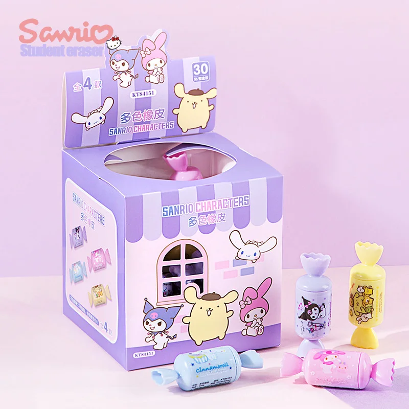 

Sanrio аниме Cinnamoroll Kawaii Ластик Hello Kitty мультфильм Радуга конфеты форма студенческий ластик обучение канцтовары оптом