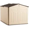 Slide-Lid Resin Outdoor Storage Shed (5 x 6.5 Ft),Weather Resistant, Beige/Brown, Organization 1