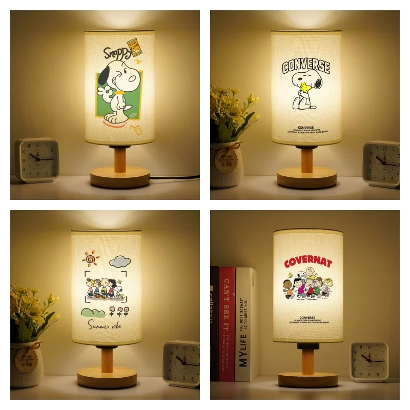 

Милые детские Ночники Snoopy с рисунком из мультфильма «Чарли», креативные милые настольные лампы с защитой глаз, прикроватная лампа, подарок