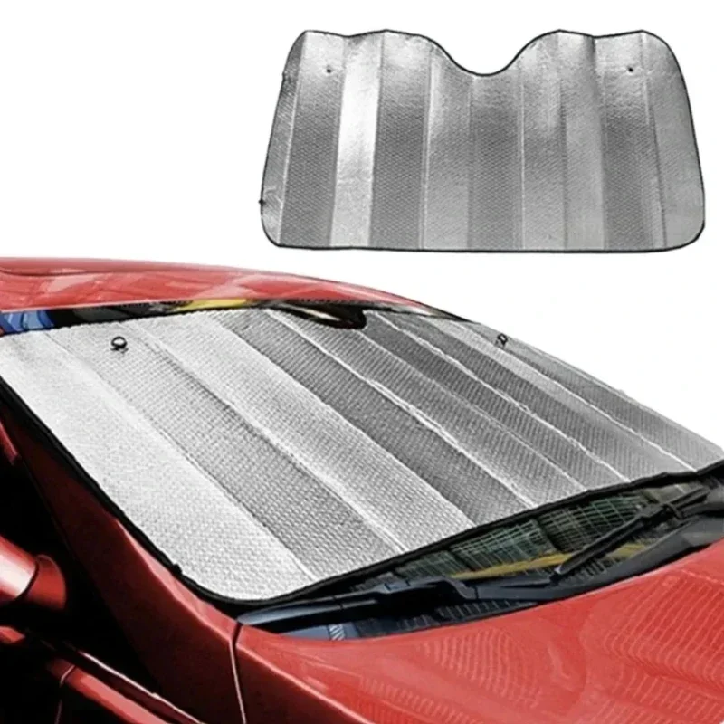 Aluminum Foil Car Sunshade Silver Windshield Visor