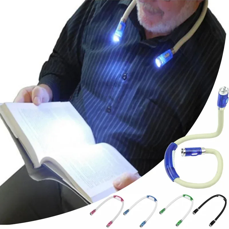 LED Book Light Neck Light Reading Lamp Camping Handfree
