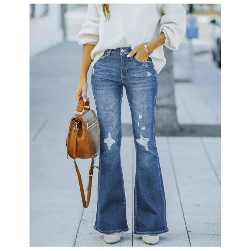 

622 new mid waist button tight jeans for women fashion high stretch denim pants shape street pencil casual trousers S-2XL drop s