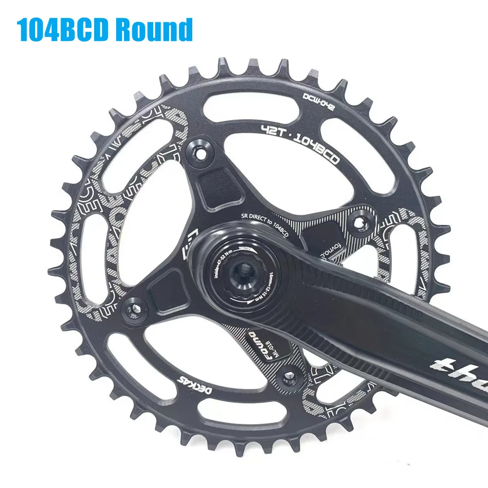 DECKAS-104BCD-ワイドチェーンリング,40t,42t,44t,46t,48t,50t