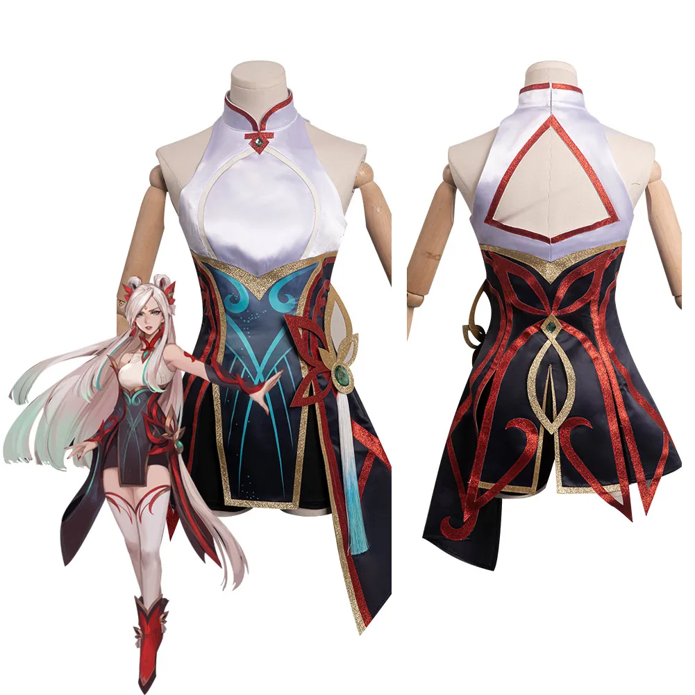 

Game LOL Mythmaker Irelia Cosplay Costume Dress Fantasia Woman Halloween Carnival Clothes For Female Role Playing Fashion New