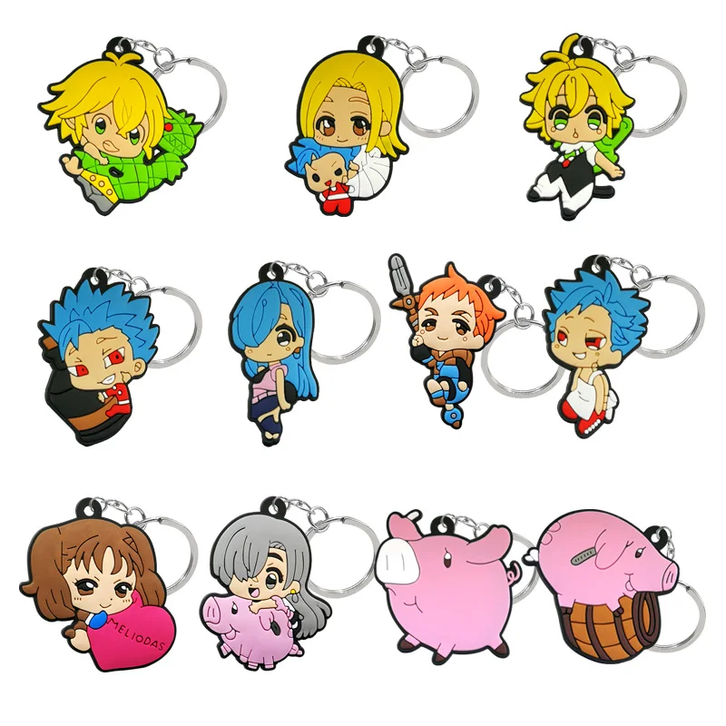 Seven Deadly Sins Anime Keychain Key Pendant Seven Deadly Sins