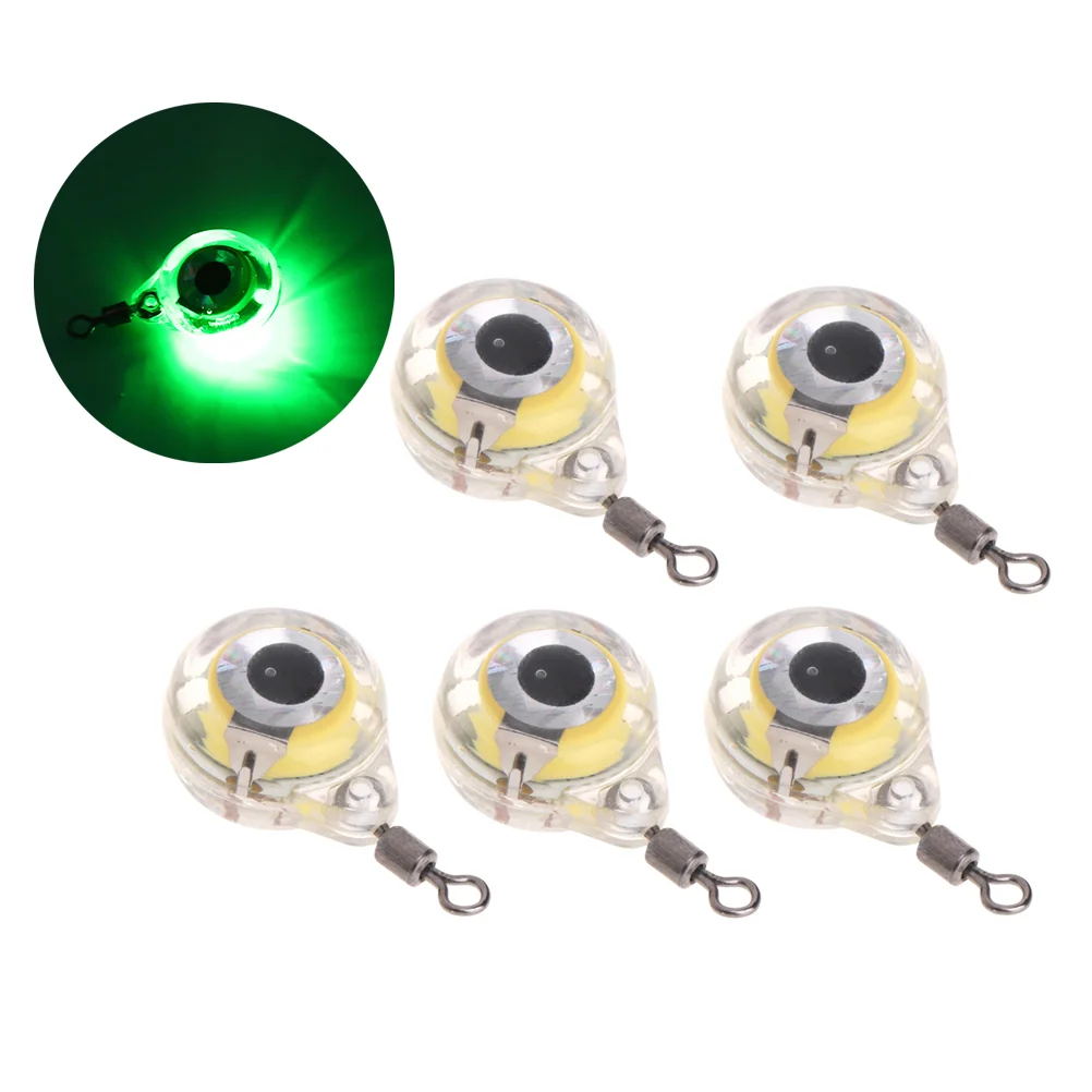 

Fishing Accessories with Connecting Ring LED Underwater Bait Lures Round Shaped Artificial Night Hook