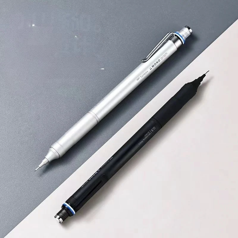 1pcs Tombow Mono Graph Fine 0.5mm Mechanical Pencil Metal Rod Low Center With Eraser School Supplies Japanese Stationery