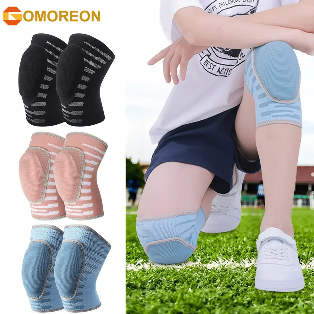 1Pair Protective Sponge Knee Pads for Volleyball, Soft Breathable Knee Support Knee Brace for Kids Sports Football Gym Skating