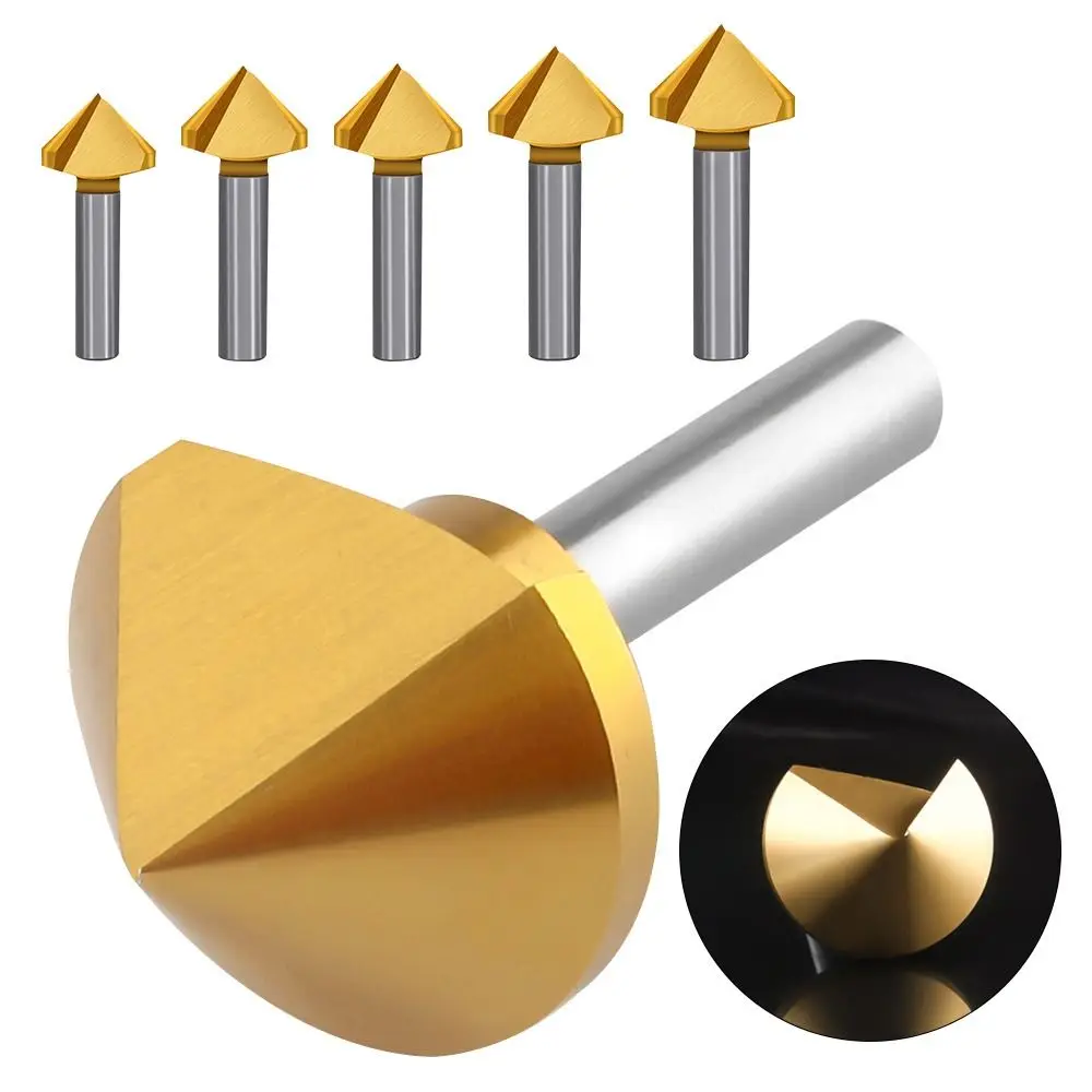 

Quality End Mill Tool Round Shank 90 Degree Peaming Deburring Countersink Drill Bit Chamfering Tool Chamfering Knife