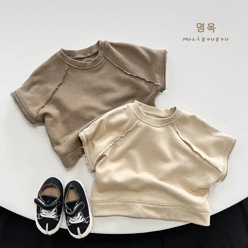 Frühling Herbst Kinder Weste 1-8y Jungen Baumwolle tägliche Weste Tanktops Pullover koreanische Kleinkind Oberbekleidung Kinder kleidung neu – Detail 2