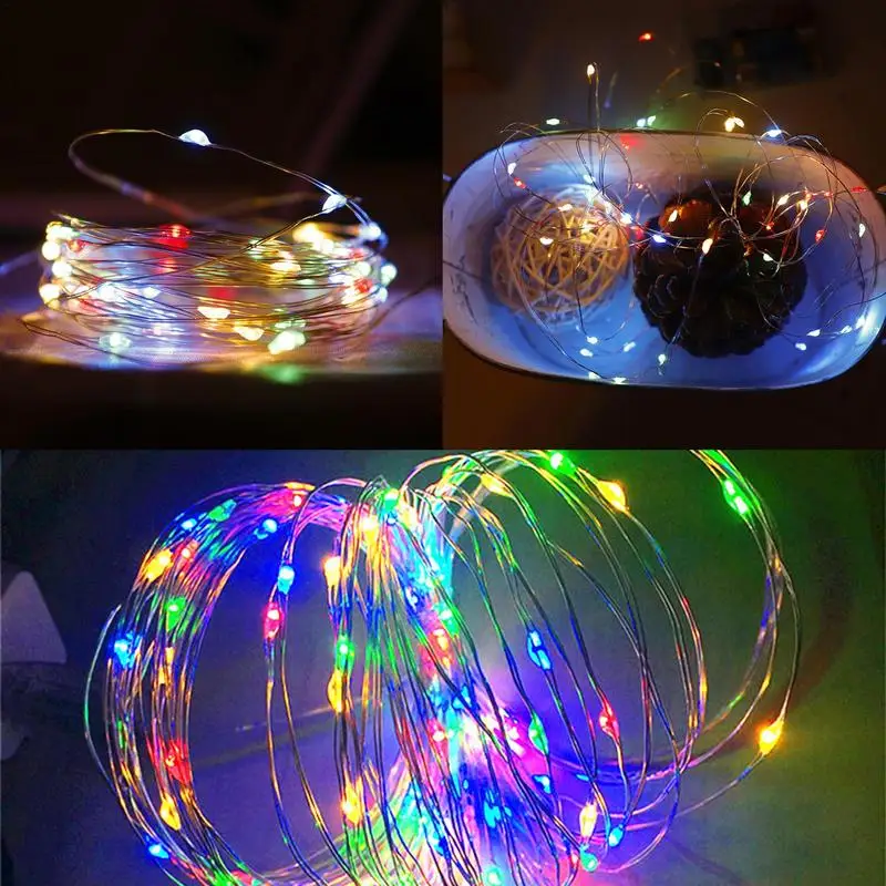 

2/3/5/10M LED Mini Battery Powered Copper Wire String Lights Fairy Lights Garland Lamps For Outdoor Christmas Decoration
