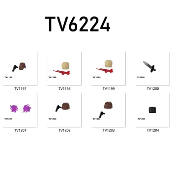 TV6224 TV6225 TV6226 Accessori per Modellismo, Mattoncini da Costruzione, Set di Ornamenti per Mini Sculture, Modello Assemblabile Fai-da-Te, Decorazione da Scrivania
