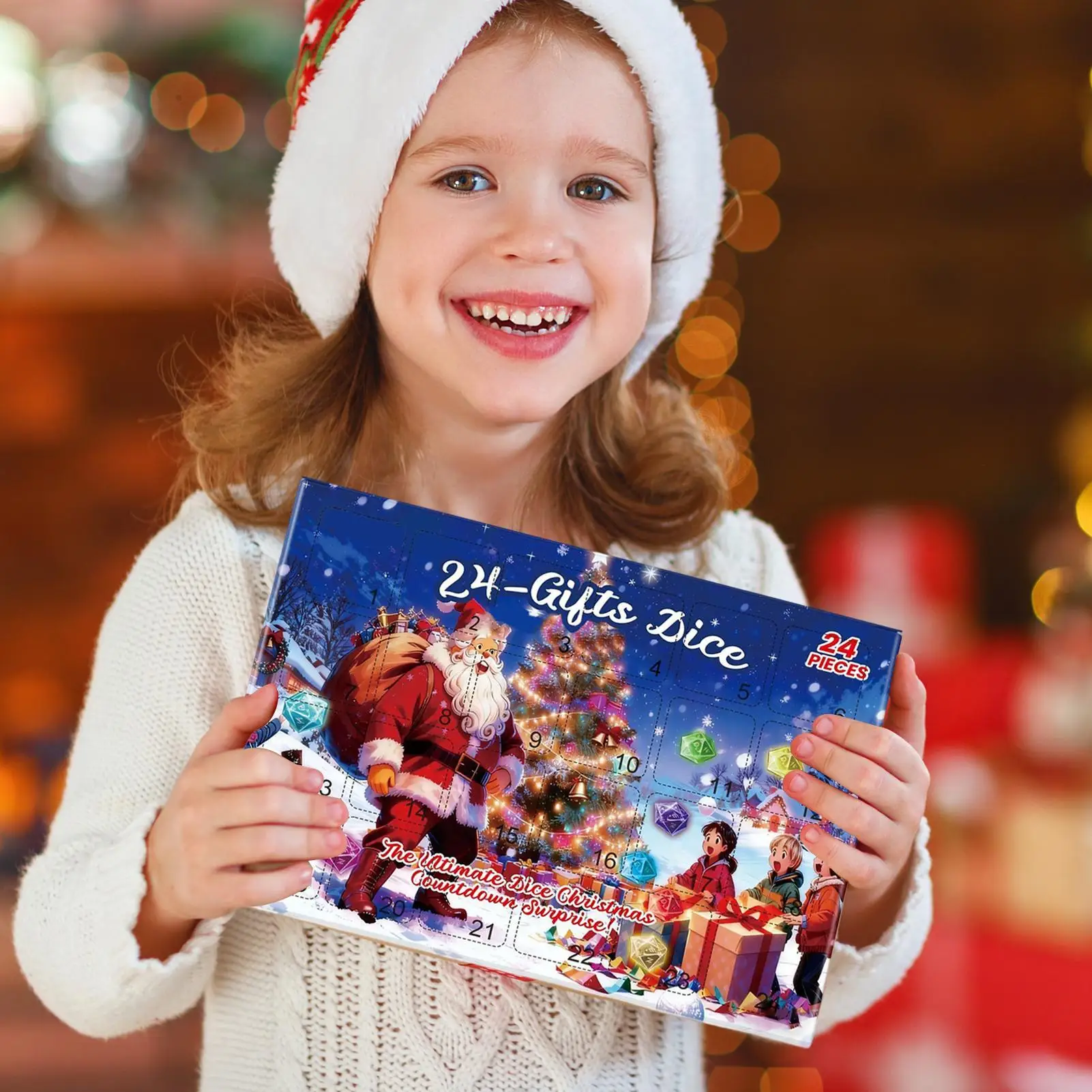 Christmas Countdown Toy Party Game Supplies 24 Days 2025 Dice Kit Advent Toy For Women Boys Girls Youth Teens Wife Husband Son