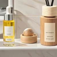 Car Wooden Essential Oil Diffusers-Spherical Design Natural Fragrance Dispersion Bedroom Decor Diffuser Car Home Room Fragrance 6