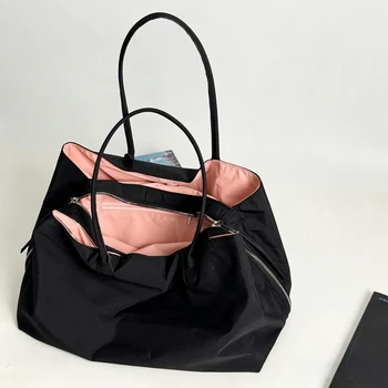 Borsa a Tracolla in Nylon, Grande Borsa da Donna alla Moda, Shopper con Manico Superiore, Borsa Messenger da Viaggio, Borsa Casual Femminile a Tracolla
