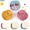 Cartoon Bear Baby Weaning Dishes BPA-Free Portable Toddler Feeding Tableware Easy Clean with Lid Children's Tableware