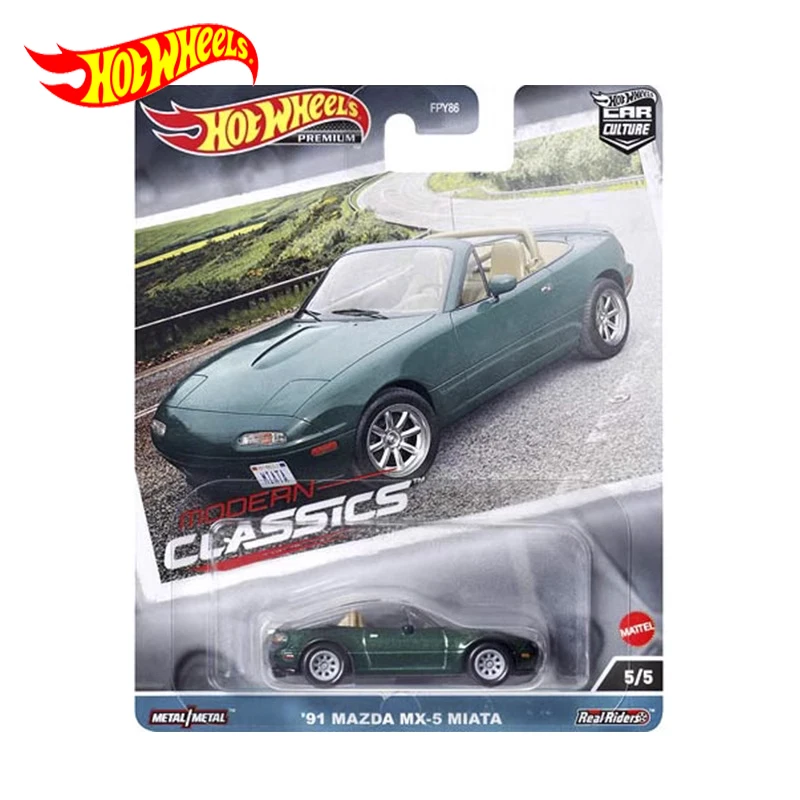 

Original Hot Wheels Premium Car Culture 91 Mazda MX-5 MIATA Modern Classics Kids Toy for Boy 1/64 Diecast Voiture Collector Gift