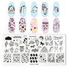 Cartoon Animal Nail Stamping Plates Cloud Star Cute Unicorn Pattern Nail Art Stamping Plate Printing Image nail polish Templates 3
