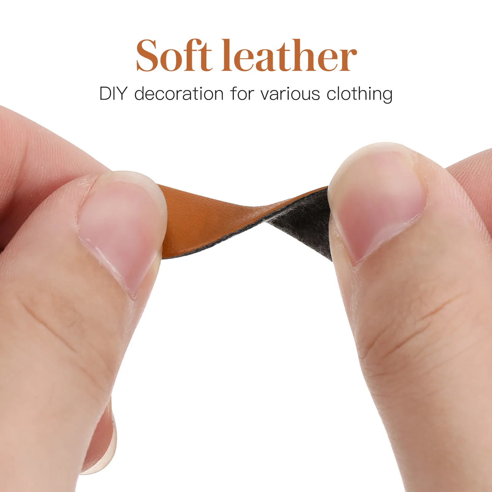 100Pcs 수제 PU 라벨 빈 DIY 의류 태그 바느질 자수 뜨개질 의류 공예 의류 바느질용