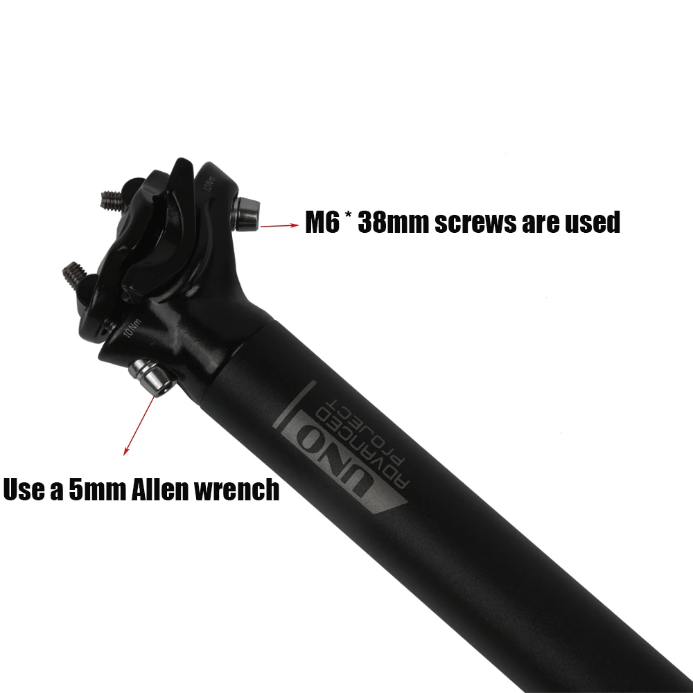 UNO Mountain Bike Seatpost 27.2/30.9/31.6MM 350/400MM Seat Post Tube Aluminum Alloy MTB Road Cycling Bicycle SeatPost Bicycle Pa