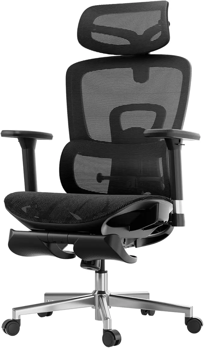 Ergonomic Office Chair with 3D Adjustable Armrests, Adjustable Lumbar Support High Back for Computer Chair