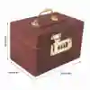 Wooden Treasure Chest Educational Large Capacity Locking Safety Multipurpose Wood Money Storage Box with Password Lock for Kids 5