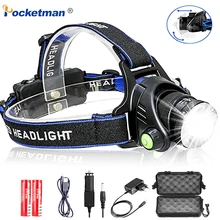 

Powerful LED Headlamp T6/L2/V6 Zoomable Head lamp Tactical Torch Waterproof LED Headlight Lanterna Powered by 2x18650 batteries