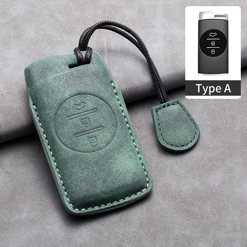 

Leather Car Key Case Protector Cover Remote Fob Holder Keychain For Chery Tiggo 8 Arrizo 5 7 Pro EQ7 5x 3x Tiggo 7 Pro 2020 Gx