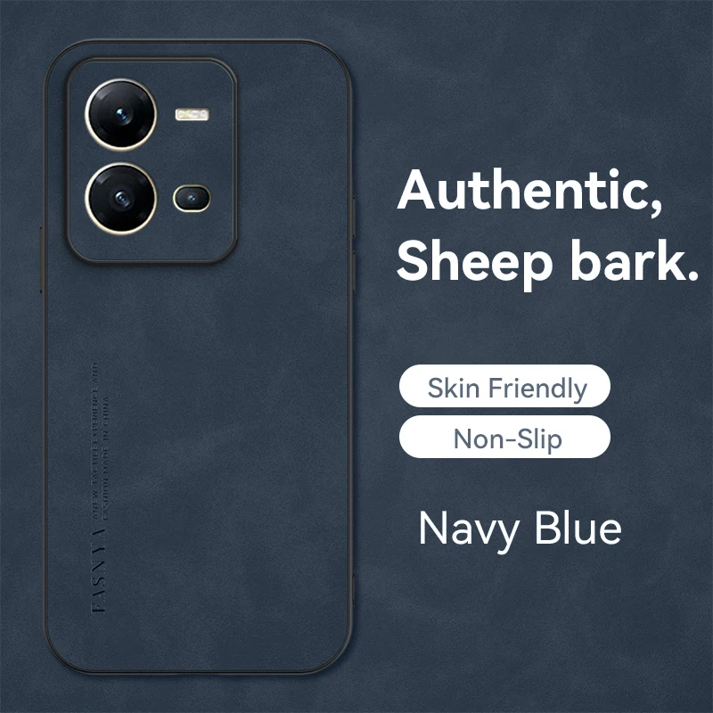 X90 X80 IQOO 11 10 Pro Custodia in pelle di pecora per V20 SE V27 V25E VIVO V23 V21E Copertura del respingente del silicone_voghion.com