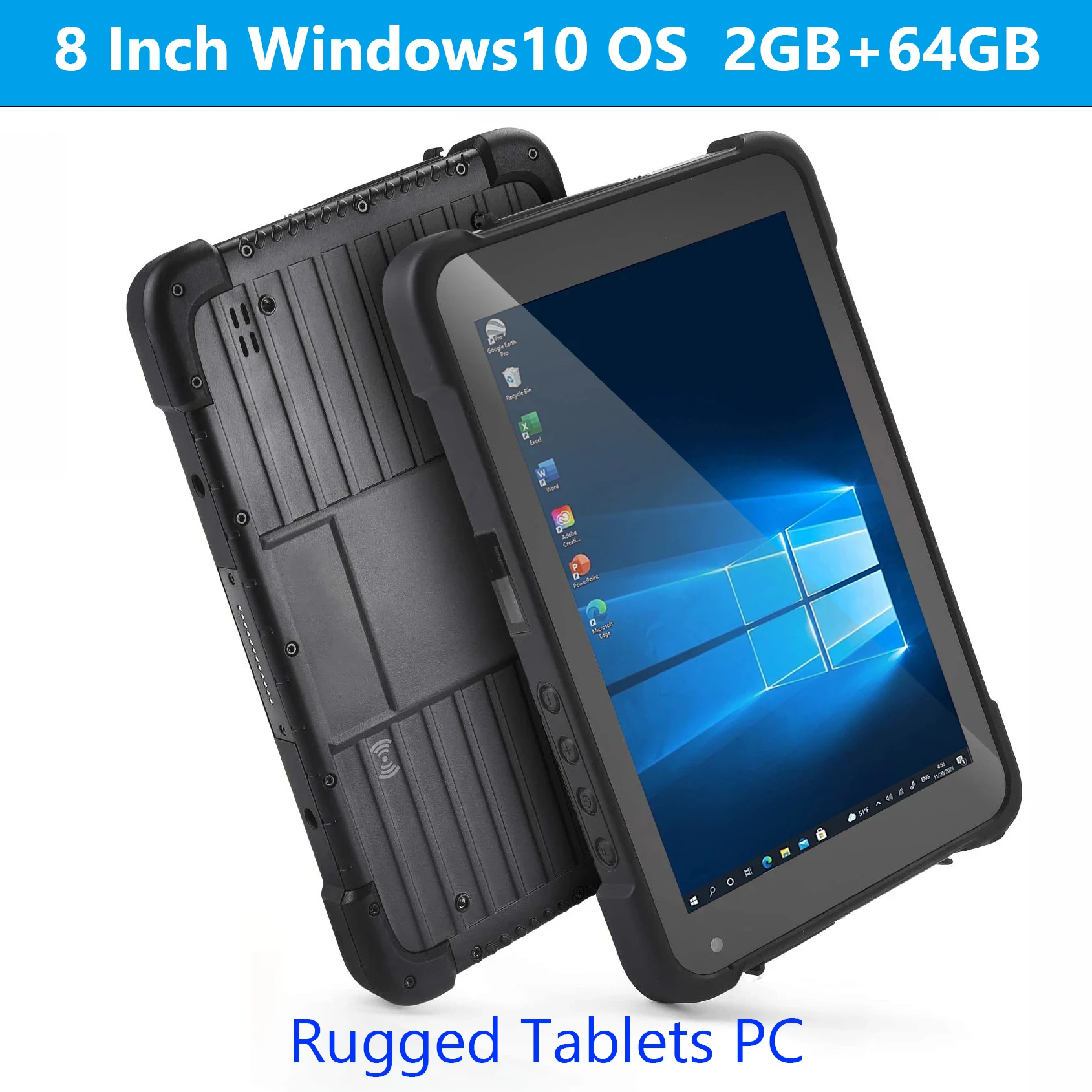 

Cheap Rugged Industrial Tablet PC Windows 10 Home Handheld Mobile Computer Waterproof 8 Inch Touch Screen IP67 GPS 8500mAH 64GB