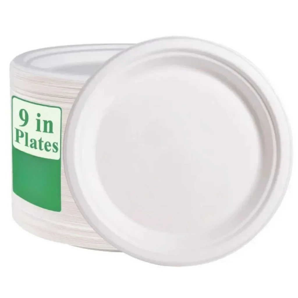 Piatti Di Carta Usa E Getta 25,4 Cm – 100% Compostabili In Fibra Di Canna Da Zucchero, Resistenti, Per Barbecue E Picnic