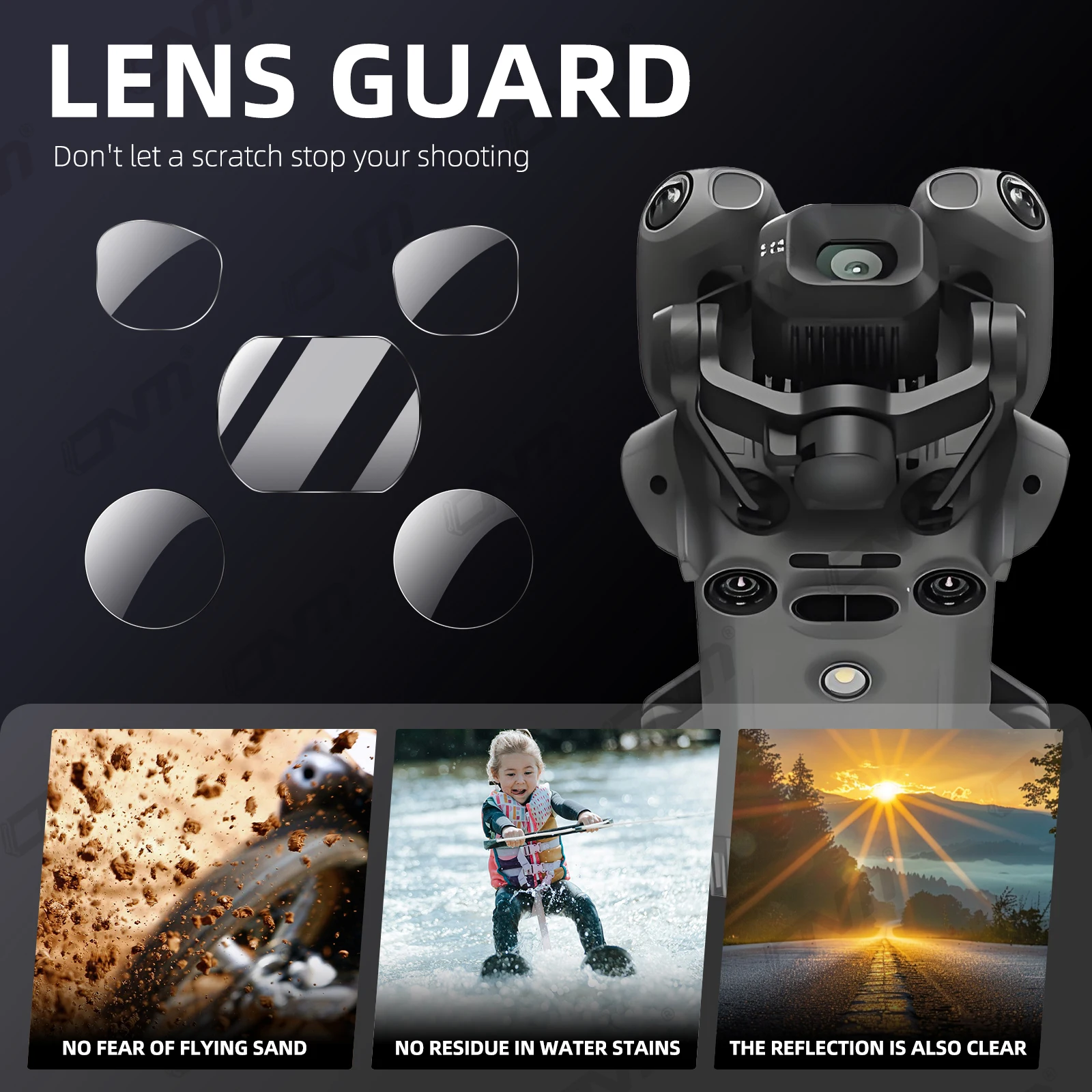 Lot de 5 verres de protection objectif DJI Mini 5 Pro - 3 Pcs