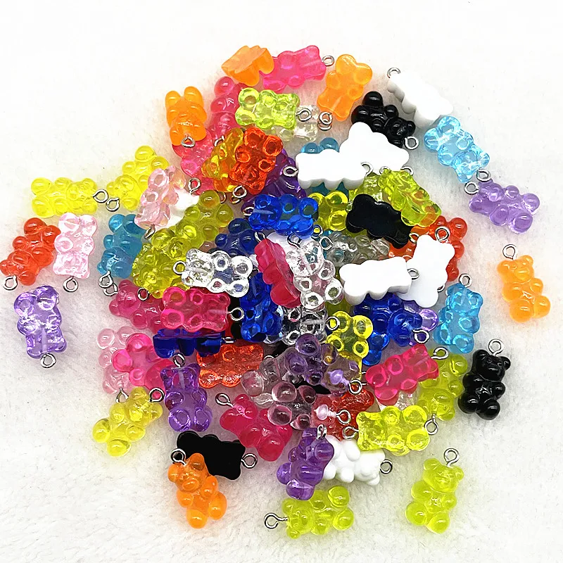 Candy Bear Charms 10Pcs for Necklace Bracelet Earrings Jewelry Making Diy Findings