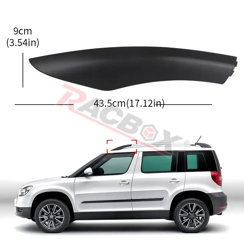 Car Exterior Parts Roof Rack Cover Roof Luggage Bar Rail End Cover Shell For Skoda Yeti SUV 2009-5LD860145 5LD860146 5LD860149 5LD860150-GT5
