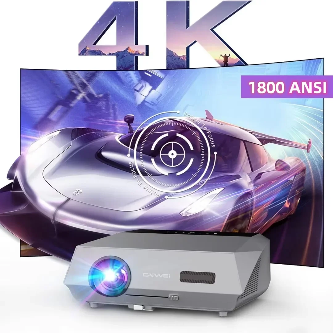4K beamer Projector for Movies 1800 ANSI Auto Focus Native Full HD 5G Wifi Android TV Home Theater Daylight HDR Video Projectors portable projector