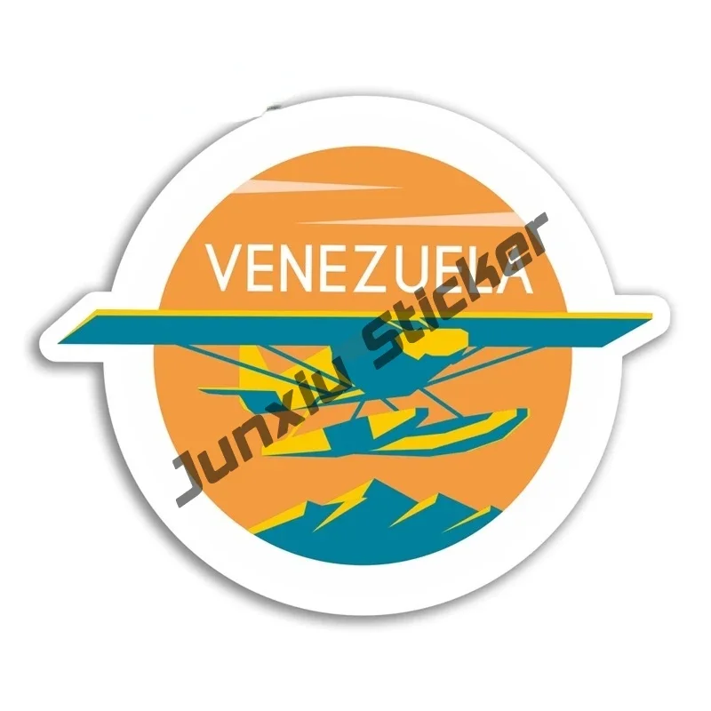 Venezuela Map Flag Vinyl Decals - 3 Pack Reflective Stickers 3\" 4\" 6\" For Cars & Laptops