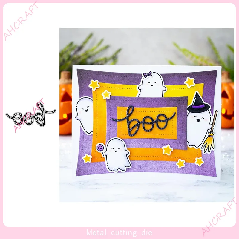 

word boo Metal Cutting Dies Scrapbooking Album Making Embossing Decorative DIY Handcrafts